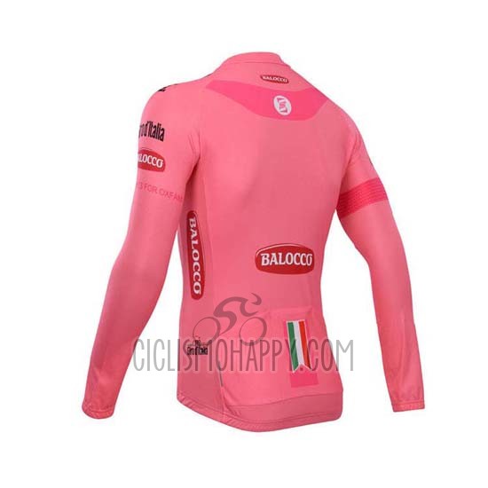 Giro D'italy Cycling Jersey Bib Tight 2014 Men Long Sleeve Pink